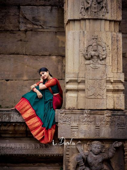 Shreya Balaji - Ethnic Fashion Modeling Grace in Motion: Half-Sarees & Dance Poses photo 8