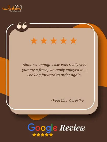 Thank you, Foustina, for your wonderful review. We're thrilled you enjoyed the fresh and yummy Alphonso mango cake and look forward to serving you again.