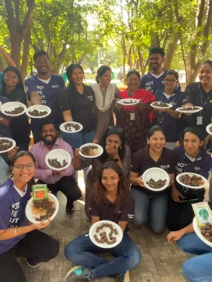 Getting your hands dirty for a good cause. This is our seed ball making workshop with students and faculty from Ramaiah University, where we joined hands to create over 100 seed balls for an environmental initiative.