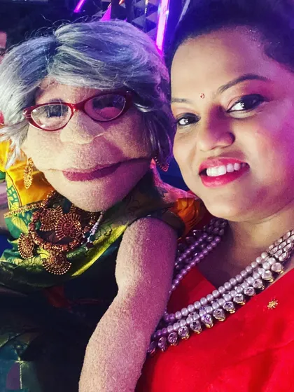 Another angle of my selfie with Ajji. We were all dressed up for a performance on Gichi Gili Gili, complete with traditional jewelry.