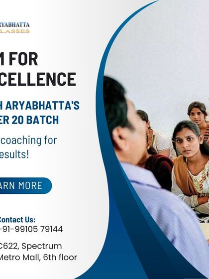 Aim for excellence with our Super 20 Batch. This is elite coaching designed for top results in JEE and NEET. The image shows a focused classroom, which is the environment we cultivate for success.