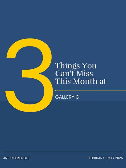 An announcement highlighting three key experiences at our gallery this month, including the debut of iconic artists and the immersive AR/VR experience.