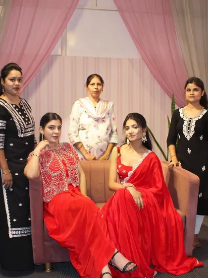 A group photo with our talented team after a successful collection shoot. Every single person here plays a vital role in the journey of your garments.