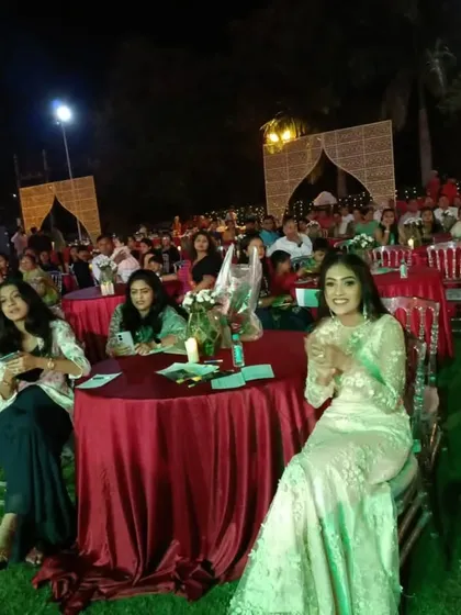 The guests enjoying the show at the 25th-anniversary celebration. A happy and engaged audience is our goal.