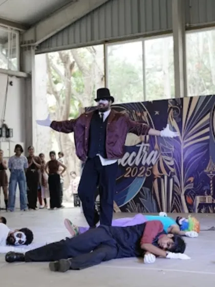 A glimpse of the various batch performances from Spectra 2025. This one features a theatrical piece with a ringmaster character.