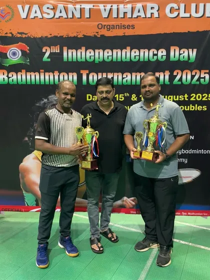 D Group Men's Doubles winners, the legendary JD Sir and Suresh Sir.