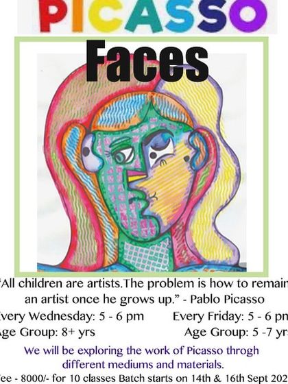 Join our Picasso Faces workshop. We explore the work of the great artist through different mediums and materials, encouraging children to break away from stereotypes and see the world differently.