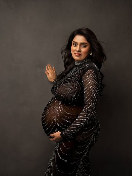 A closer look at the incredible detail of this embellished gown. It’s a work of art in itself.