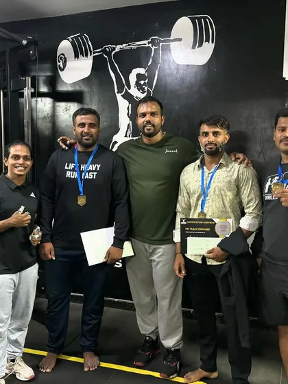 The men's medalists from our in-house competition.
