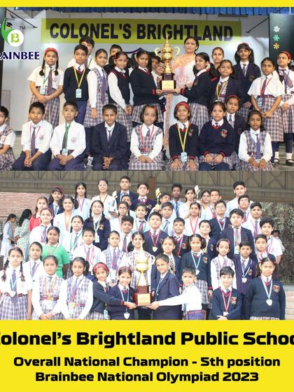 Colonel's Brightland Public School achieved the 5th position as Overall National Champion in 2023. Congratulations to their bright students.