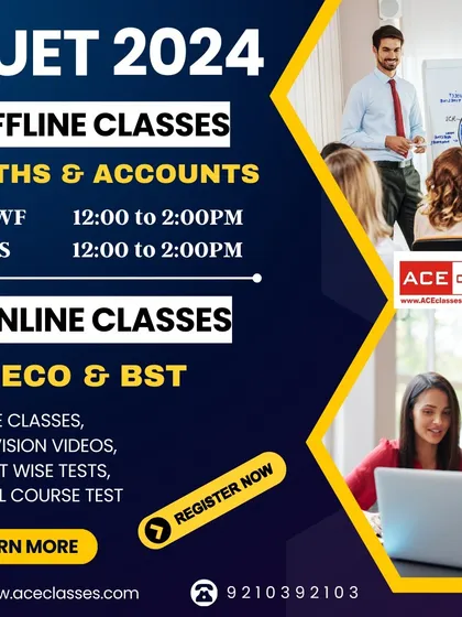 We offer flexible coaching options for CUET 2024. You can choose between our traditional offline classes for subjects like Maths and Accounts, or join our live online classes for Economics and BST.