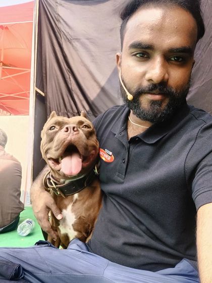 A selfie with my best boy, Thor. He is my partner in everything and the inspiration behind my work.