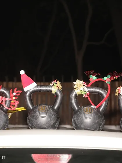 Even our kettlebells get into the festive spirit. We believe fitness should be fun and never take ourselves too seriously.