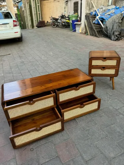 Another view of the matching chest and nightstand.