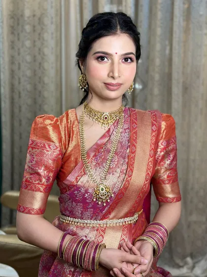 A beautiful portrait of the daughter, looking elegant and serene.