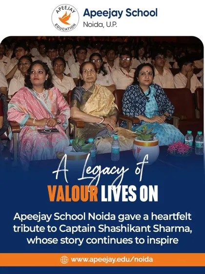A legacy of valor lives on at our school. We gave a heartfelt tribute to Captain Shashikant Sharma, whose story of bravery continues to inspire our students. We were humbled to have his family join us for the occasion.