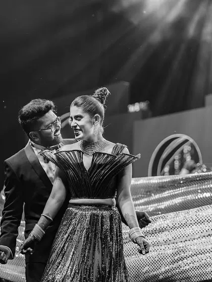 A black and white shot capturing the joy and movement of a couple's dance. Sometimes, the simplest shots convey the most emotion.