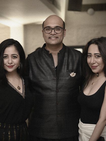 Our Founder & CEO, Vivek, with guests at the launch event, united by a shared purpose to support girls' education through this meaningful initiative.