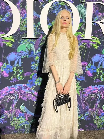 A closer look at the hairstyle for the Dior event, showing the natural texture and movement I aimed for.