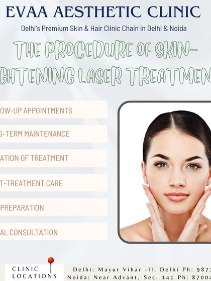 A step-by-step guide to our skin-lightening laser treatment procedure, from the initial consultation and skin preparation to post-treatment care and maintenance.