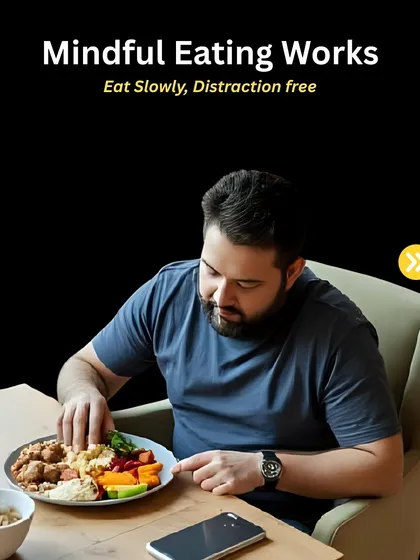 Weight Loss Hack: Mindful eating works. Eat slowly and without distractions like your phone. This helps your brain register fullness and prevents overeating.