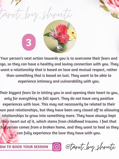 What will their next action be? This reading reveals if they are gathering strength to offer you stability, freeing themselves from past pain to move forward, or overcoming their ego for a healthy connection.