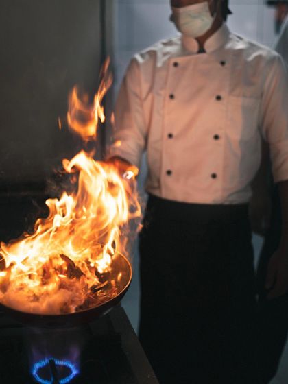 Ready for another week of preparation and dispatch. The fire in the pan reflects the passion in our hearts.