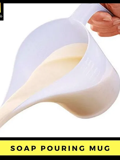 Avoid spills and messes with this long-spout soap and wax pouring mug. The design gives you excellent control, allowing you to pour smoothly and accurately into molds or containers.
