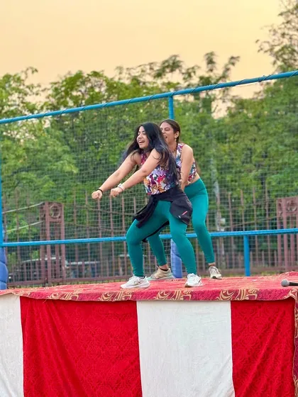 On stage at the Decathlon sports event, feeling the energy of the crowd. These events foster a sense of community and inclusivity that reenergizes my passion for fitness.