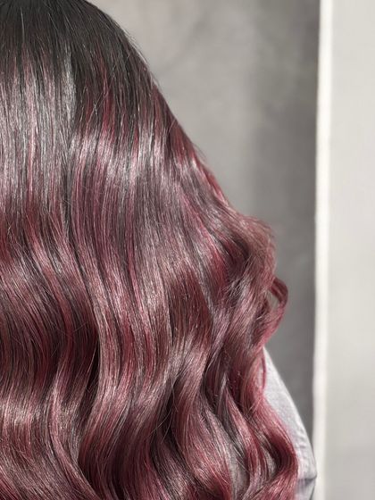 A close-up of the deep berry waves, showing the subtle variations in tone that create so much depth.