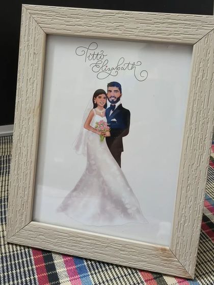 Megha Vinod - Custom Portraits & Illustrations Wedding & Couple Illustrations photo 6