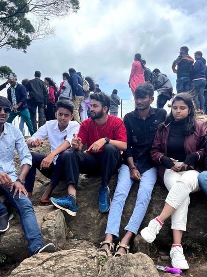 The group hanging out at Doddabetta Peak, the highest point in the Nilgiris.