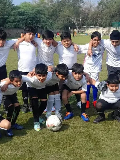 Introducing one of our junior football teams from Indraprastha World School. Building teamwork and camaraderie starts at a young age.