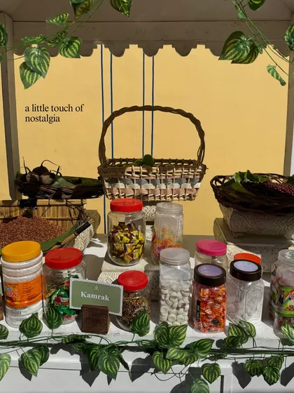 A touch of nostalgia with a 90s candy bar. Filled with childhood favorites, this simple stall sparked so many happy memories and conversations among guests of all ages.