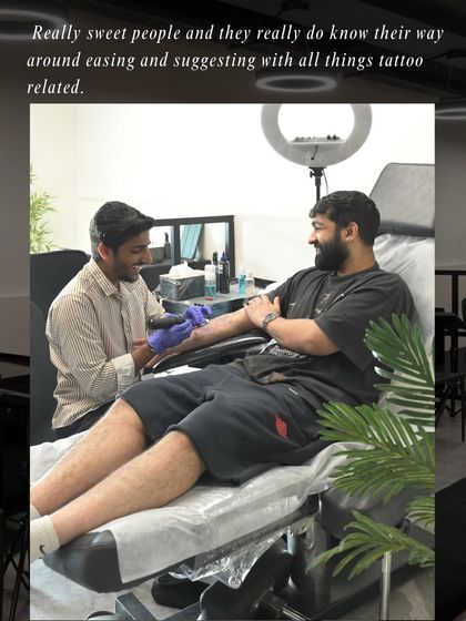 "Really sweet people and they really do know their way around easing and suggesting with all things tattoo related." Our team ensures even first-timers feel comfortable and confident.