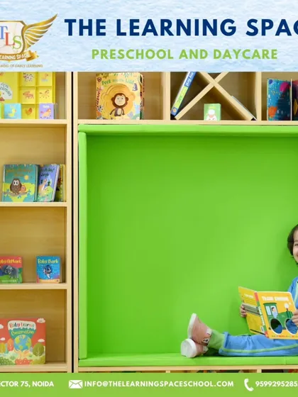 A happy reader enjoying a book in our specially designed reading space. We believe that providing a comfortable and inviting area for reading encourages children to become independent learners.