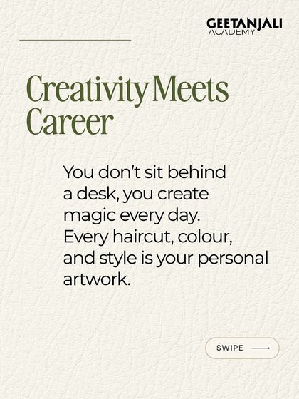 Creativity meets career. As a stylist, you don't sit behind a desk; you create magic and personal artwork every day.