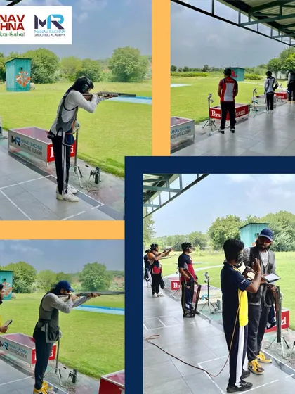 A collage capturing the action at our Shotgun Range in Pali. From individual coaching to group practice, our athletes are constantly honing their skills for competitive success.