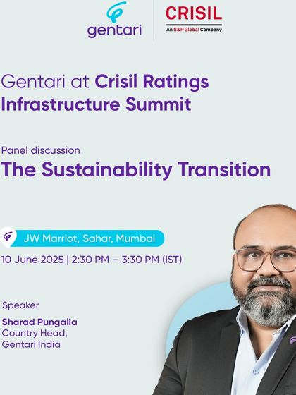 Our Country Head, Sharad Pungalia, will join a panel at the Crisil Ratings Infrastructure Summit to discuss the sustainability transition, exploring how to meet RTC power demand and overcome regulatory hurdles.