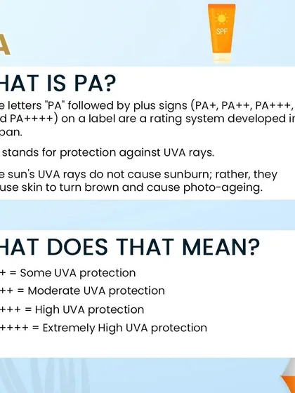 The 'PA' rating on a sunscreen label is just as important as the SPF, but it is often overlooked. This rating system measures protection against UVA rays, which cause photo-aging. This chart decodes the plus signs so you know the level of anti-aging protection you're getting.