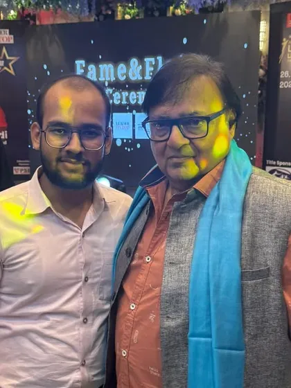 A student from our Event Management course pictured with actor Mr. Rakesh Bedi. Our students gain invaluable experience in celebrity management and professional networking.
