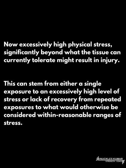 Injury isn't random. It typically occurs when physical stress is excessively high, either from a single event or repeated exposures without adequate recovery. Sensible programming is about managing this stress.