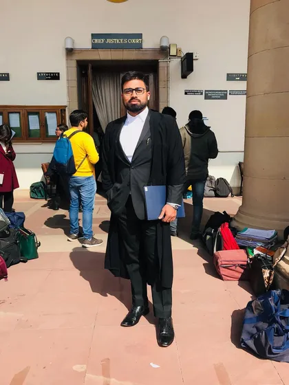 At the Supreme Court of India, outside the Chief Justice's Court. They say the sky is the limit, and in this profession, we constantly strive to reach new heights for our clients.