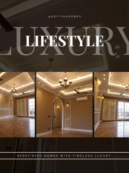 This collage presents multiple angles of one of our signature living rooms. It showcases how the space, lighting, and architectural details come together to create a lifestyle of timeless luxury.