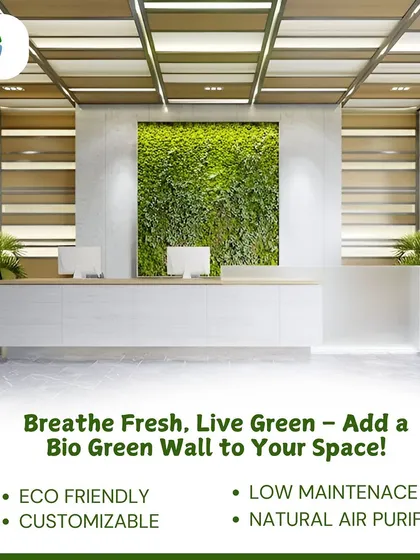 Our bio green walls offer a customizable, low-maintenance solution for bringing nature indoors. As natural air purifiers, they enhance the aesthetic of any space while contributing to a healthier, more productive atmosphere in offices and commercial lobbies.