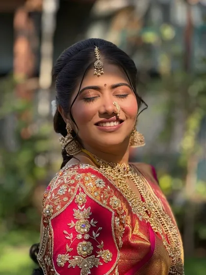 Golden glow in the green hills of Igatpuri. Our Maharashtrian bride looks magical in her destination wedding setting.