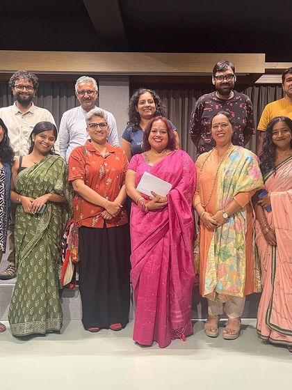 A group photo of the participants from the BWW Short Story Community discussion on 'Draupadi'.