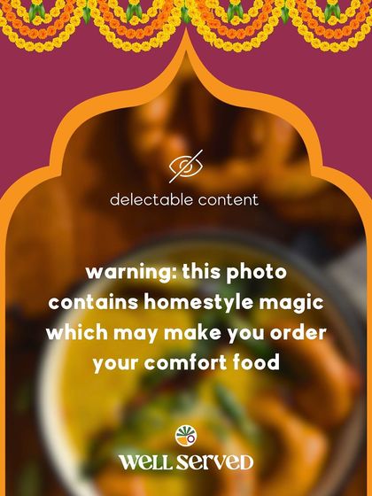 Warning: this photo contains homestyle magic! A fun, blurred-out graphic designed to make you crave my comfort food.