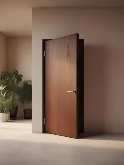 A simple, elegant wooden door that can fit into any modern home design.