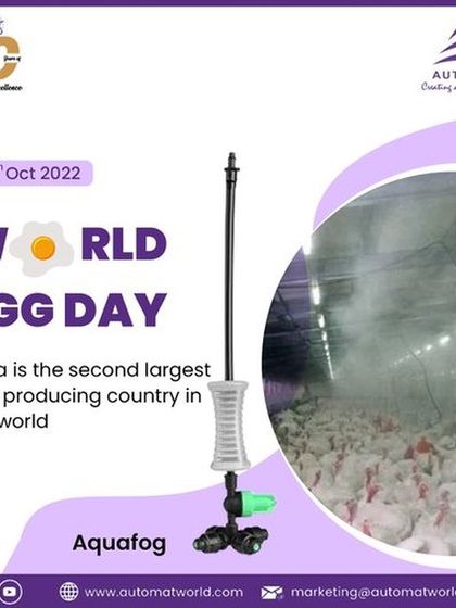 On World Egg Day, we feature our Aquafog system. It is a perfect fit for cooling poultry farms, reducing heat stress on birds and helping to improve egg production, especially in hot climates.